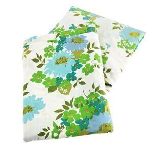 60s floral twin sheets Sears 1960s vintage